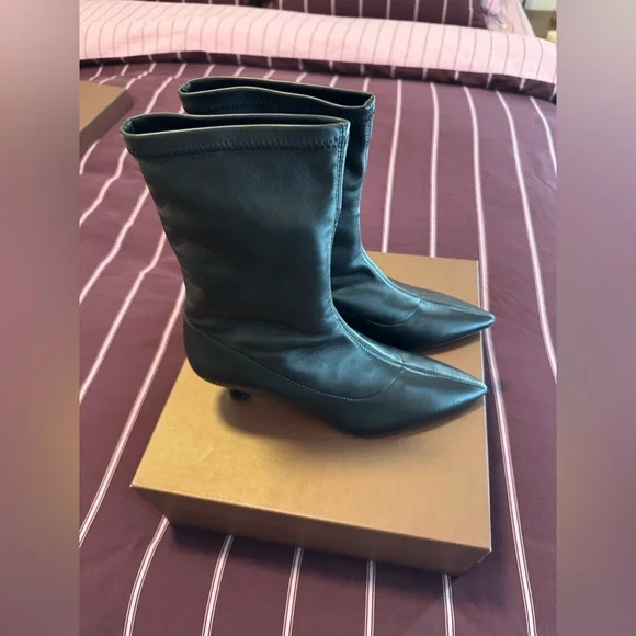 ATP Atelier Cerone Black Napa Stretch Boots - Picture 9 of 13